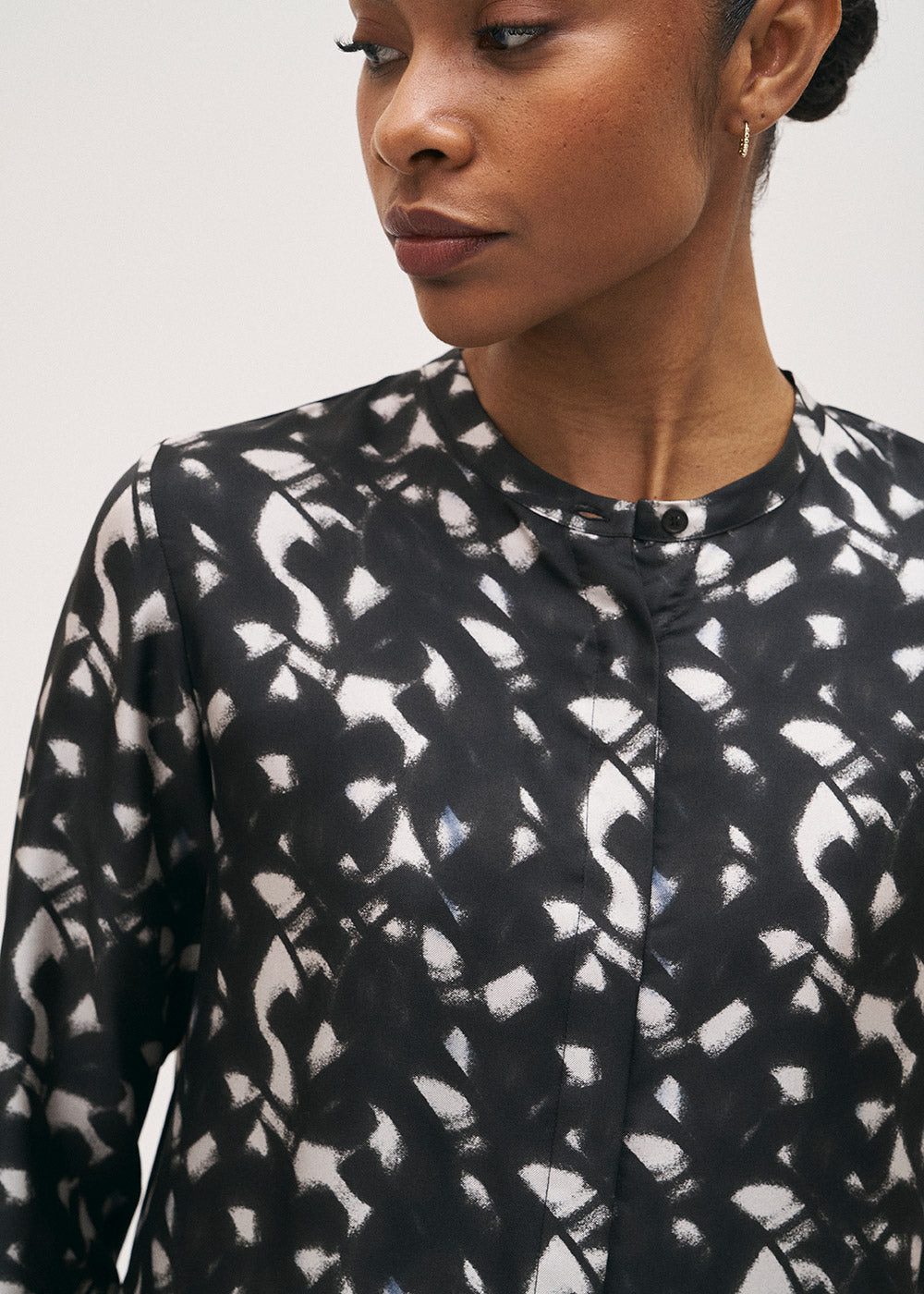 Black and White Pattern Blouse