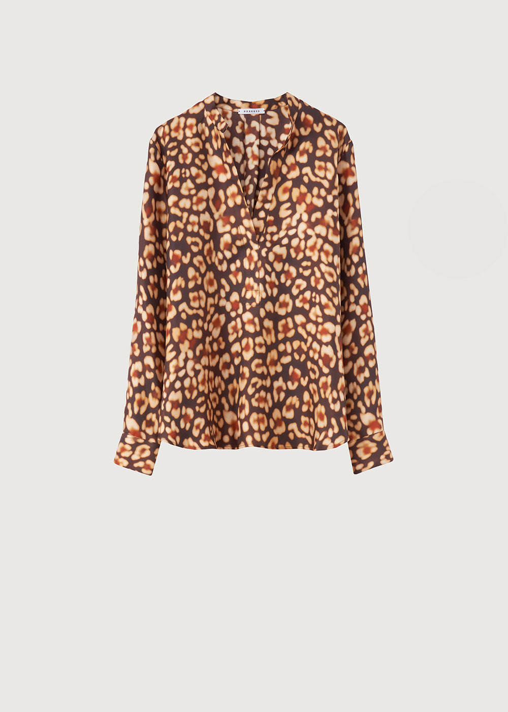 The Floral Copper V-Neck Blouse