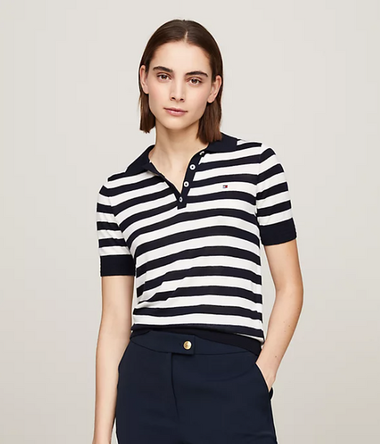 Stripe Knit Regular Polo