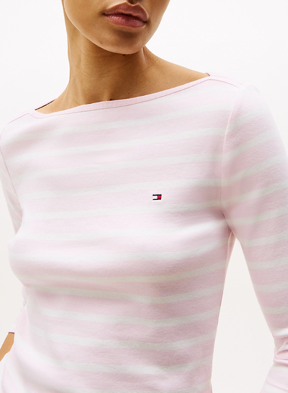 Boat Neck Three-Quarter Sleeve