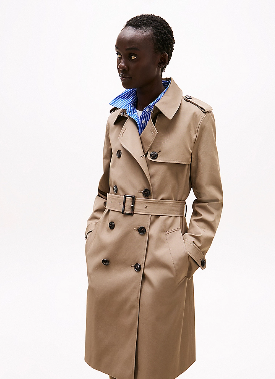 Water Repellent Slim Trench Coat
