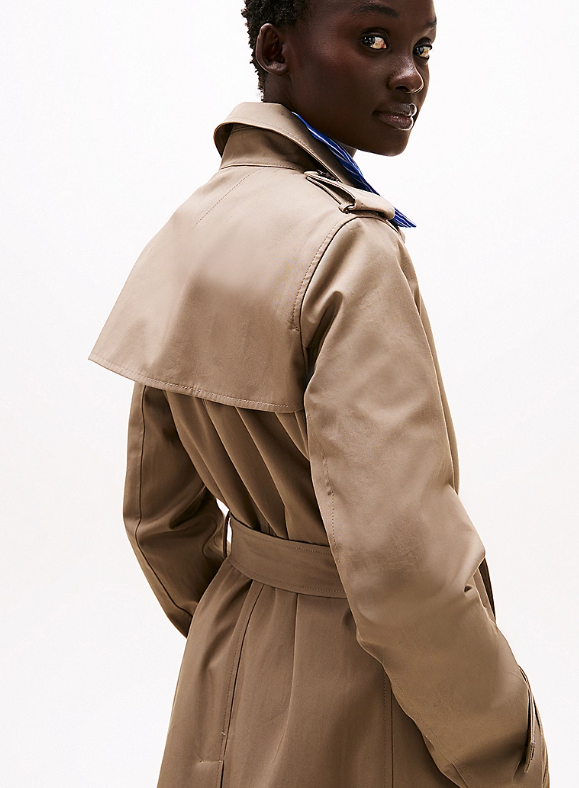 Water Repellent Slim Trench Coat