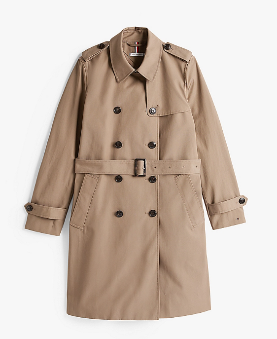 Water Repellent Slim Trench Coat