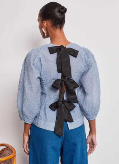 Ada Full Sleeve Bow Back Top