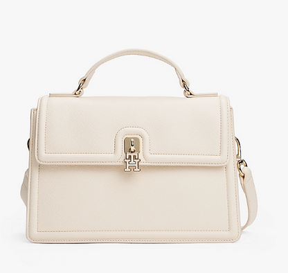 Turn Lock Crossbody Satchel