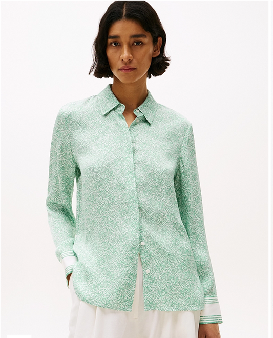 Regular Fit Mint Green Pattern Shirt