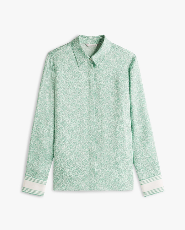 Regular Fit Mint Green Pattern Shirt