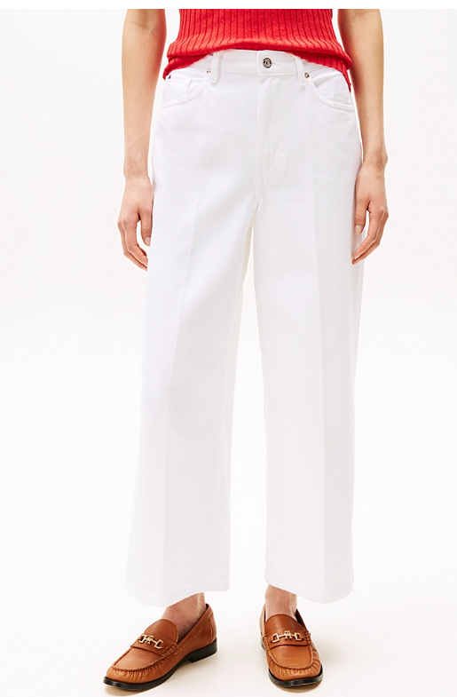 High Rise Wide Leg Ankle Jeans
