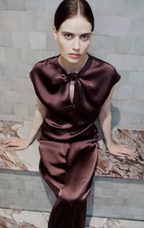 The Riva Burgundy Knotted Dress