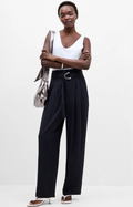 Belted Wide Leg Trousers