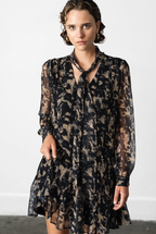 Snake Chiffon mini dress