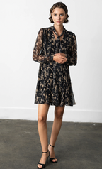 Snake Chiffon mini dress