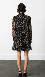 Snake Chiffon mini dress