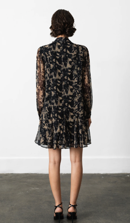 Snake Chiffon mini dress