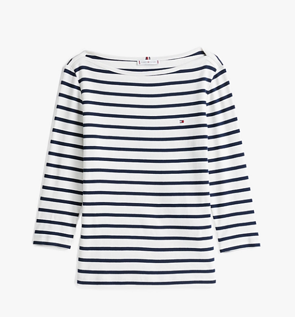 The Class Navy Boat Neck Slim Fit T-Shirt