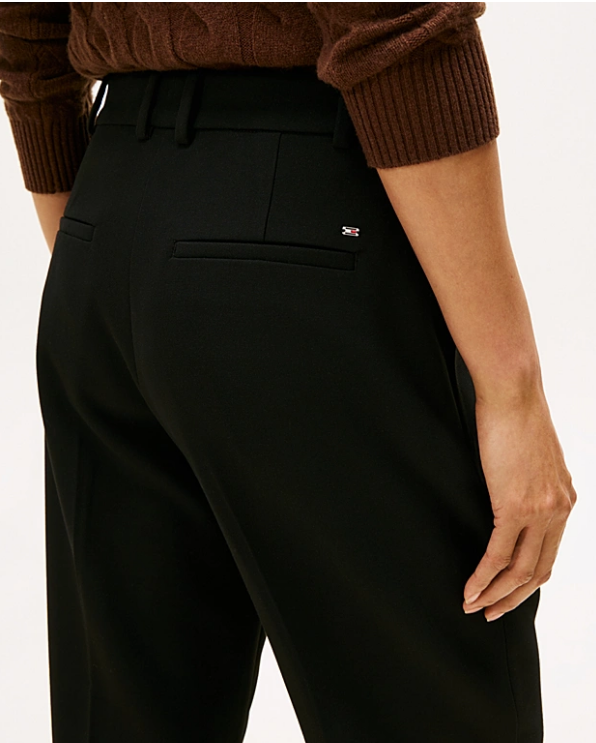 Slim Straight Leg Black Trousers
