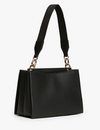 Pebble Grain Webbing Strap Satchel