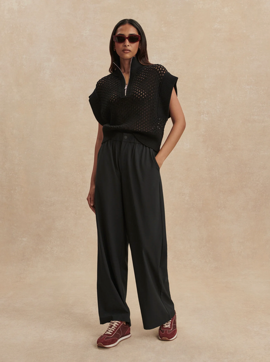 The Kayson Black Wide Leg Pant 29.5"