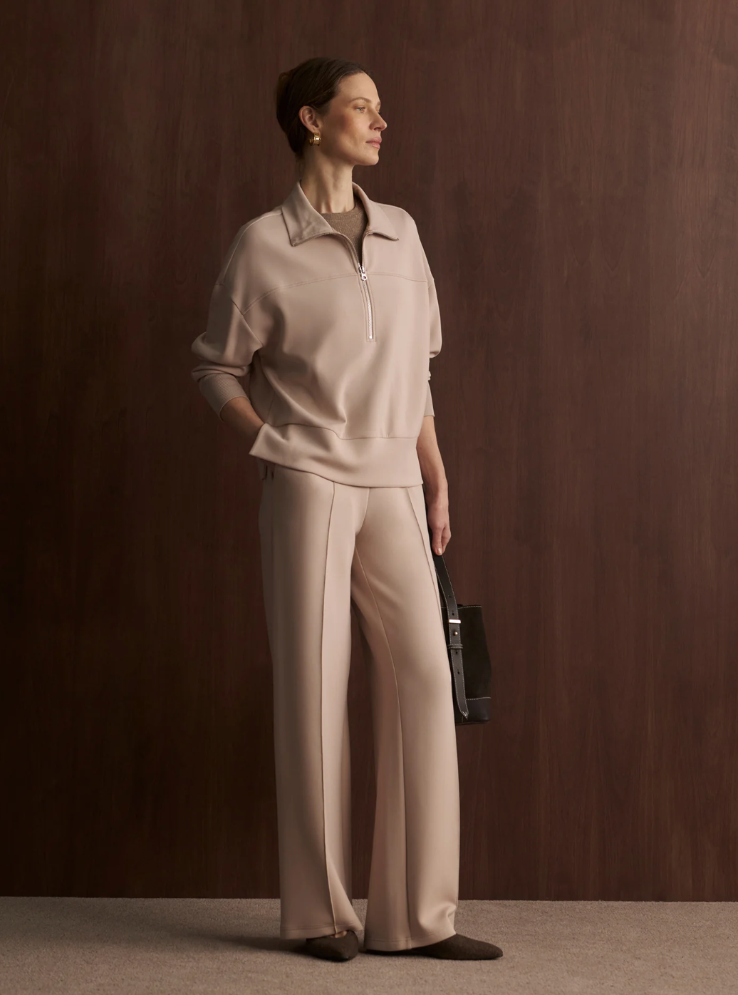 The Dusk Nude  Wide Leg Pant 28"