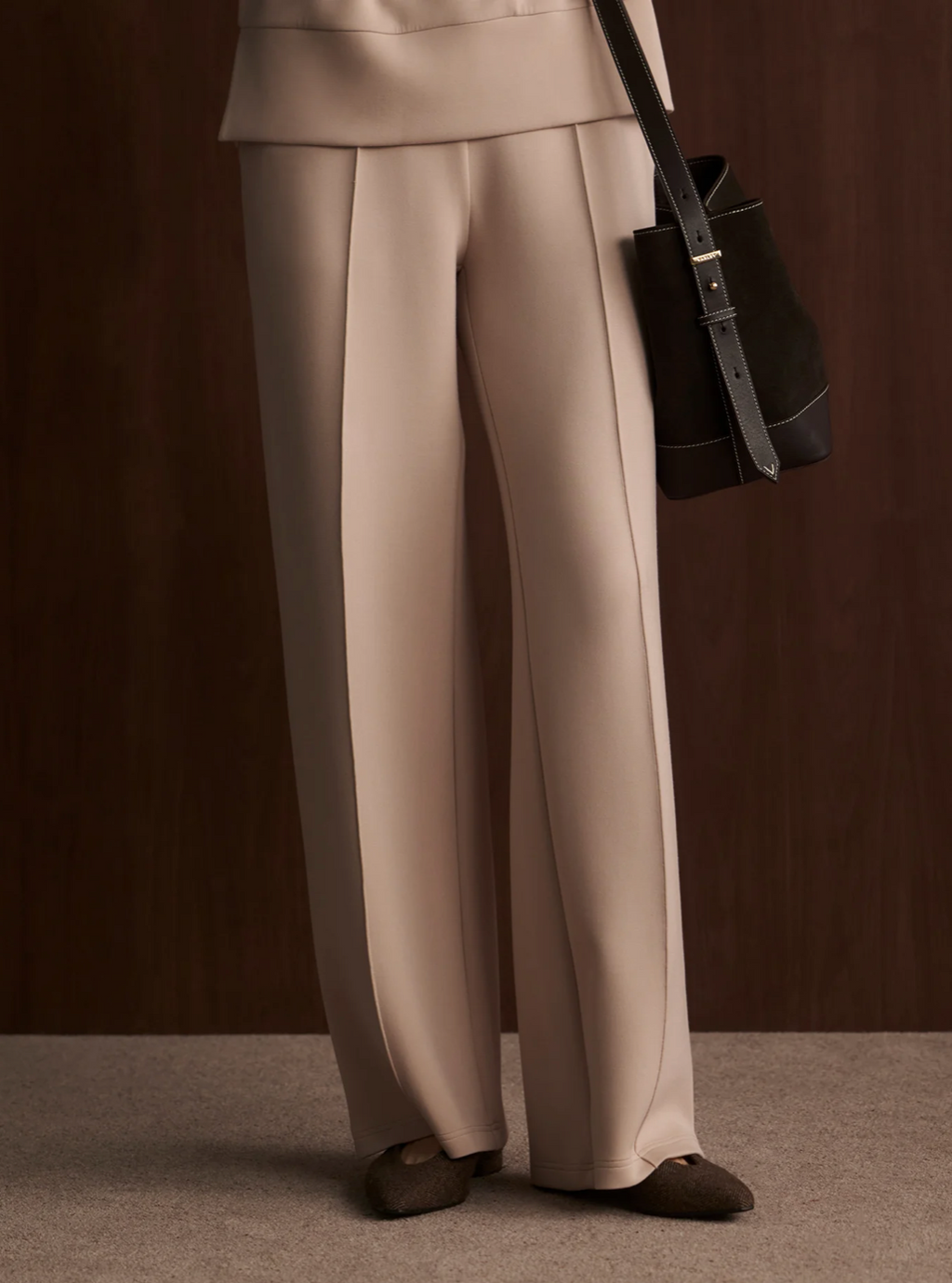 The Dusk Nude  Wide Leg Pant 28"