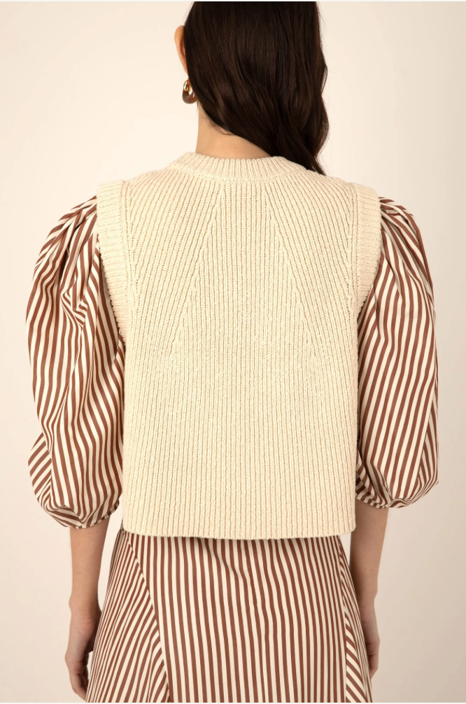 The Martine Cream Vest
