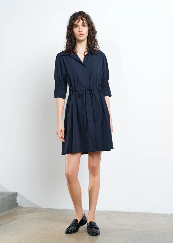 Cambria Cotton Cinched Waist Shirt Dress