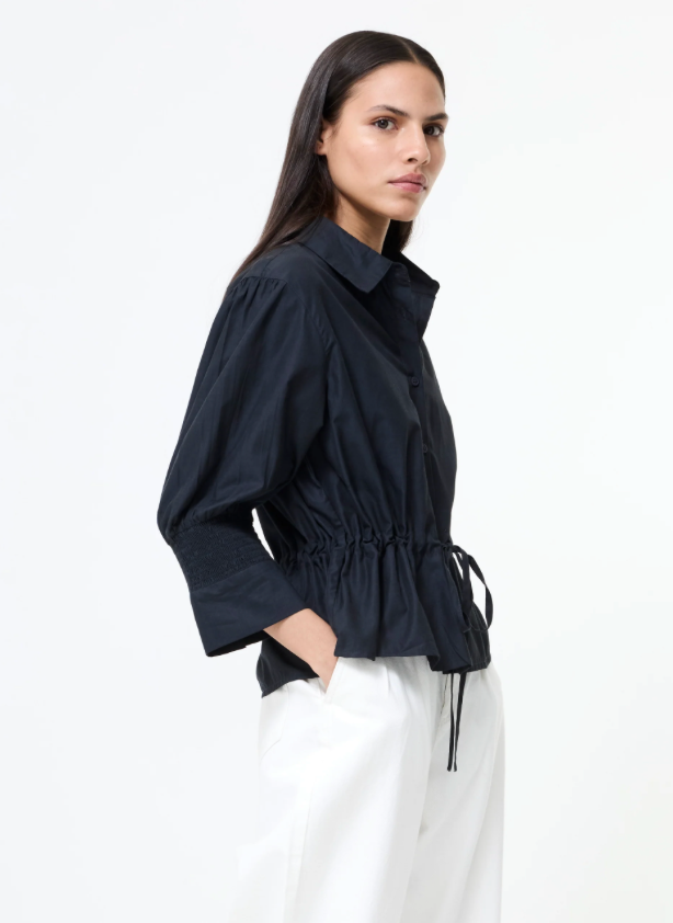 Era Poplin Collared Top