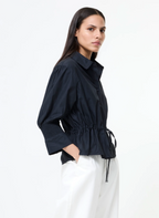 Era Poplin Collared Top