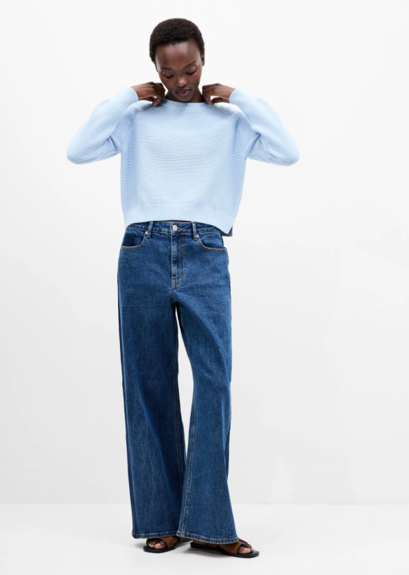 The Lily Crew Neck Arctic Blue Knit