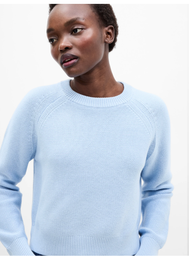 The Lily Crew Neck Arctic Blue Knit