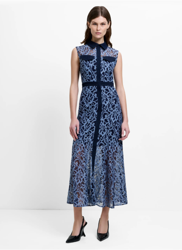 Skye Lace Godet Shirt Dress