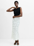 Valeria Emina Chiffon Polka Dot Skirt