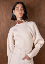 The Inca Rib Scuplt Cream Knit