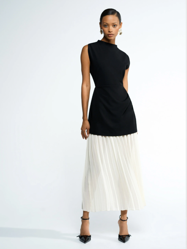 Zion Pleated Skirt Dress