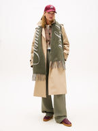 Pure Wool Script Green Logo Scarf