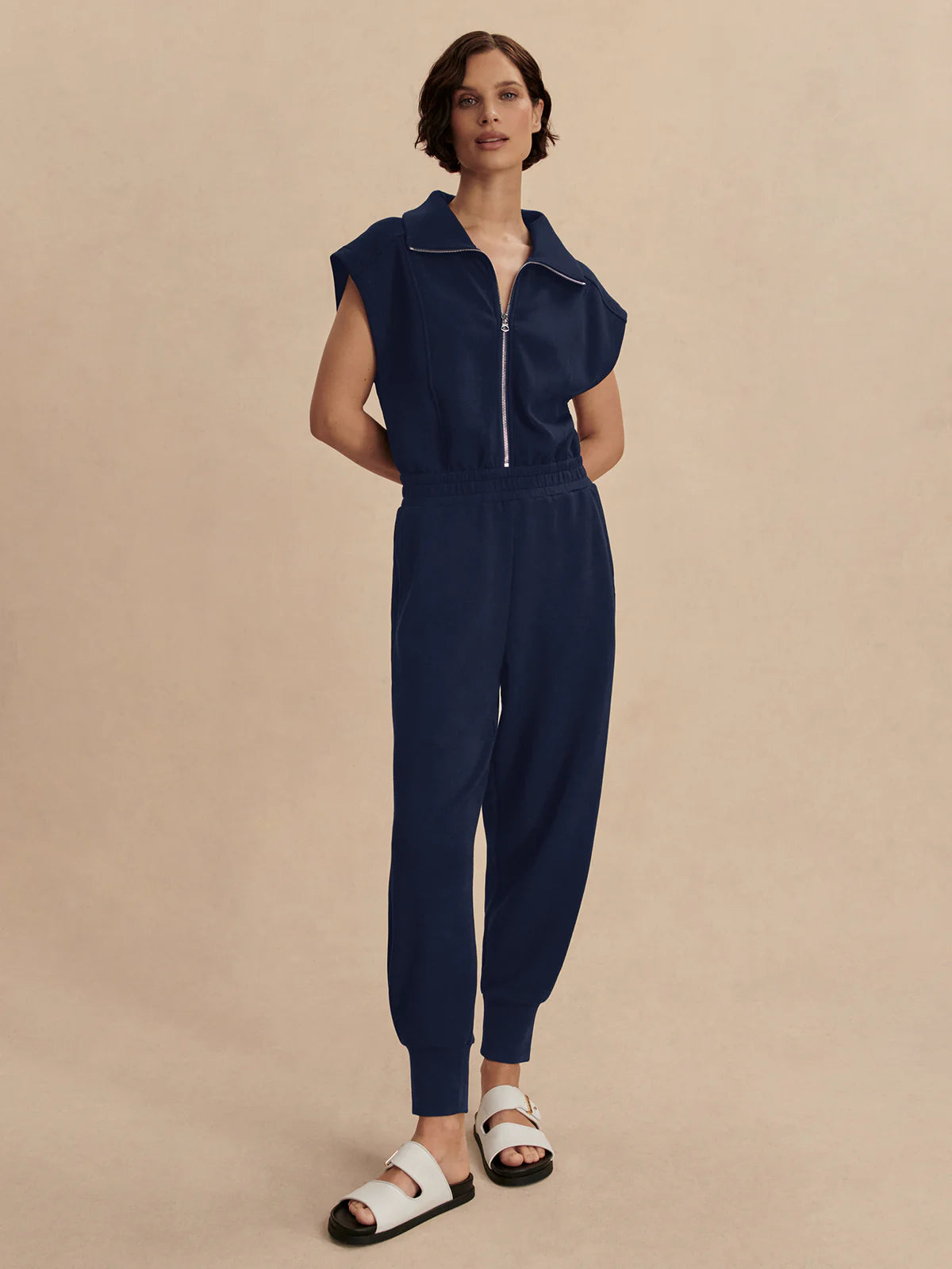The Monica Navy Jumpsuit