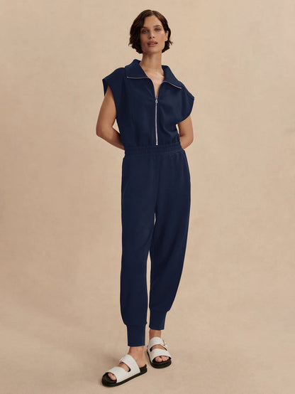 The Monica Navy Jumpsuit