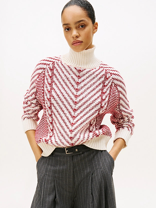 Pure Wool Cable Knit Relaxed Jumper