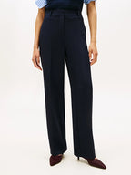 Slim Straight Leg Navy Trousers
