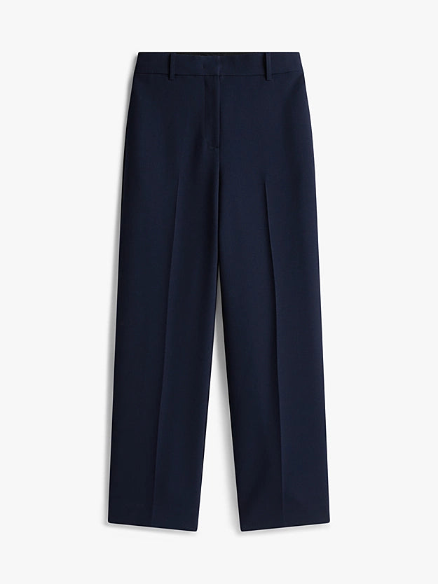 Slim Straight Leg Navy Trousers