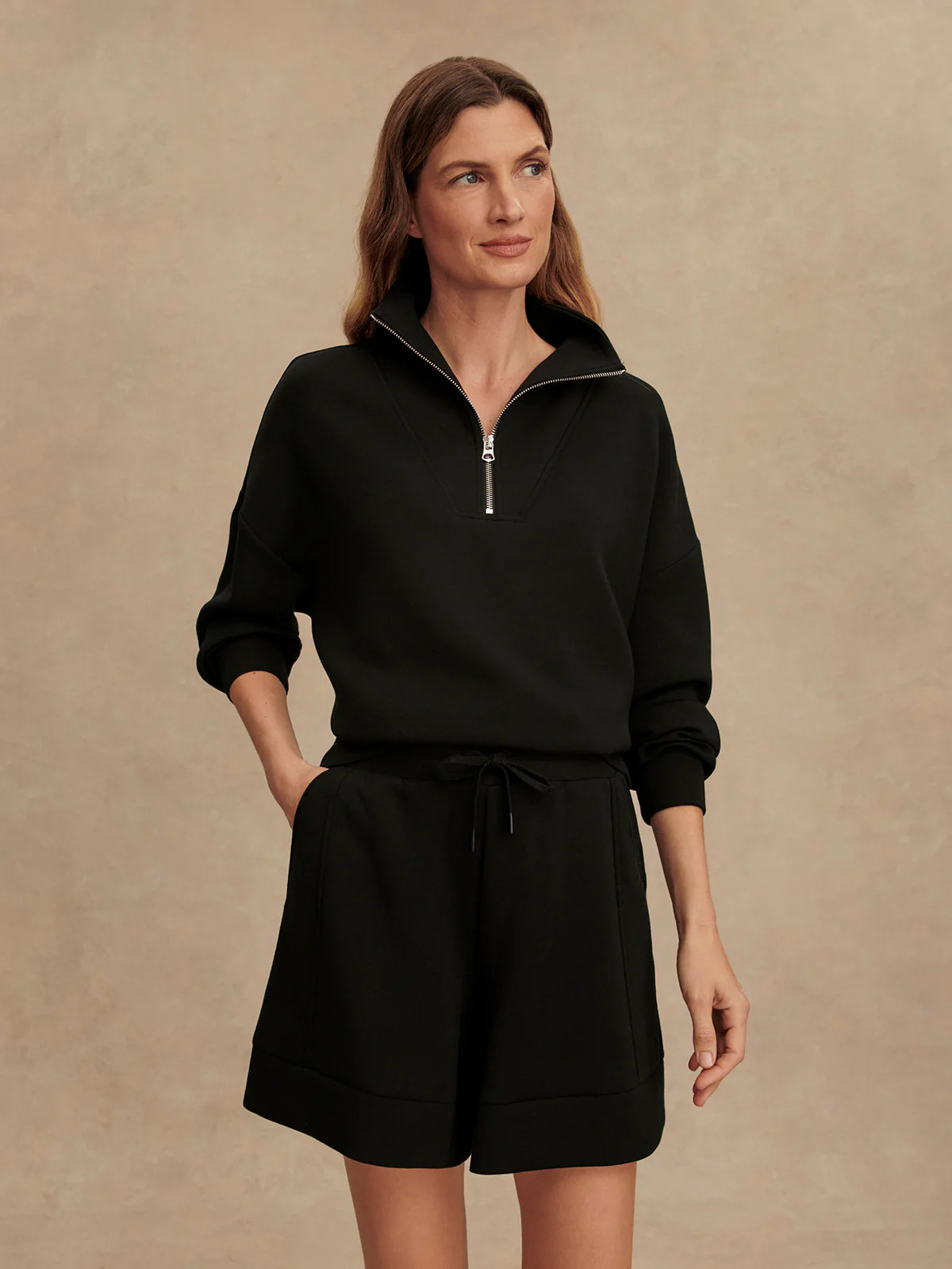 The Black Hawley Half-Zip Sweat