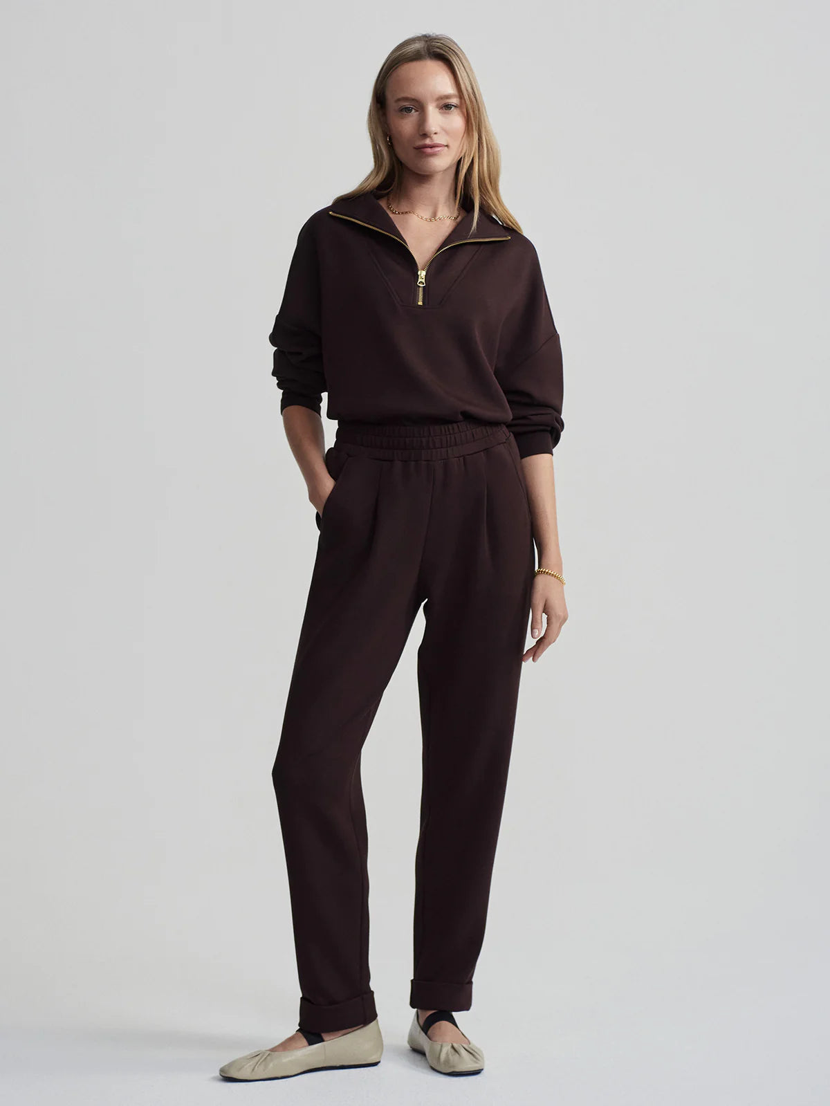 The Rolled Coffee Bean Cuff Pant 25"