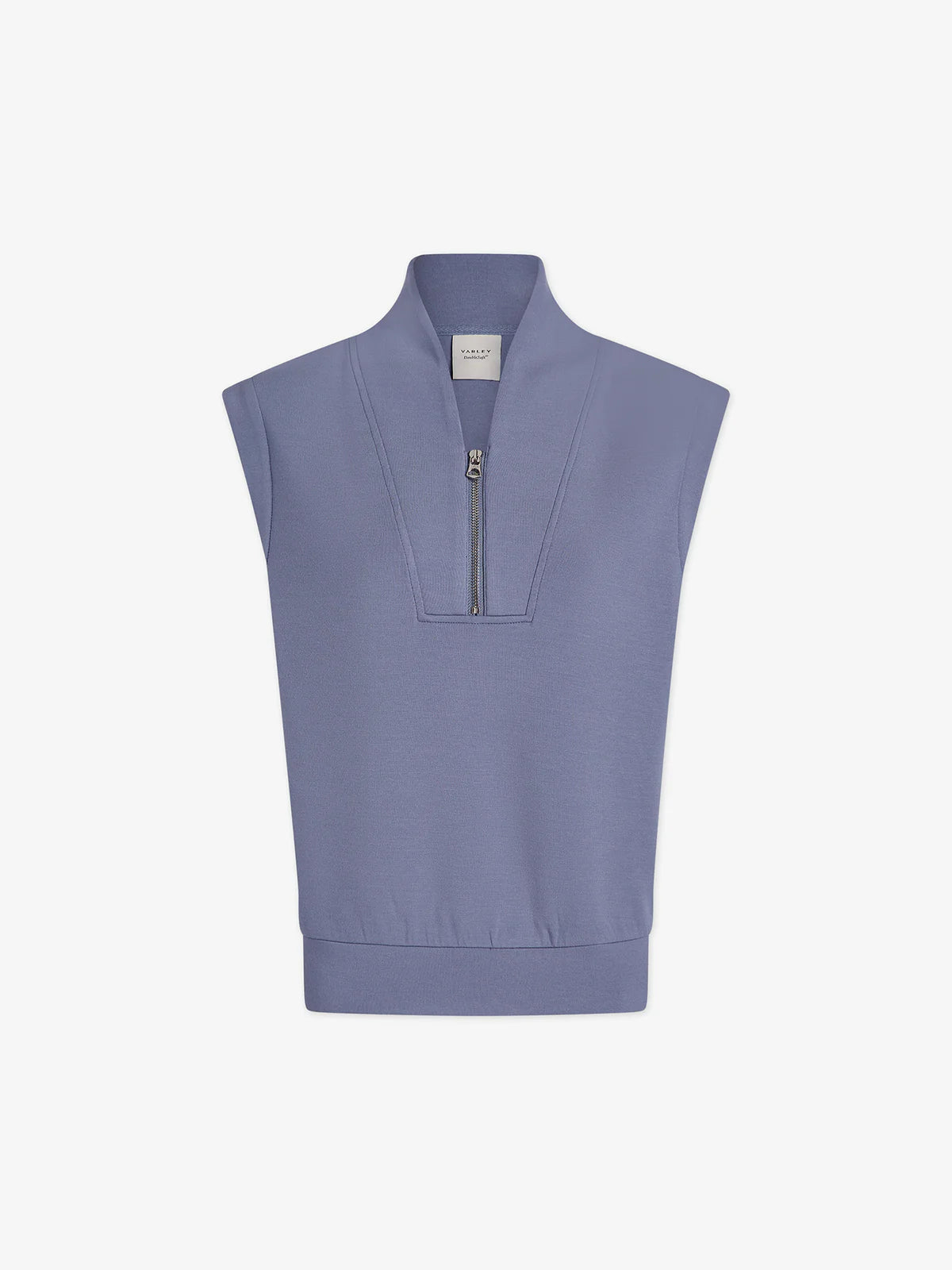 Loretta Blue Half-Zip Sleeveless Sweat