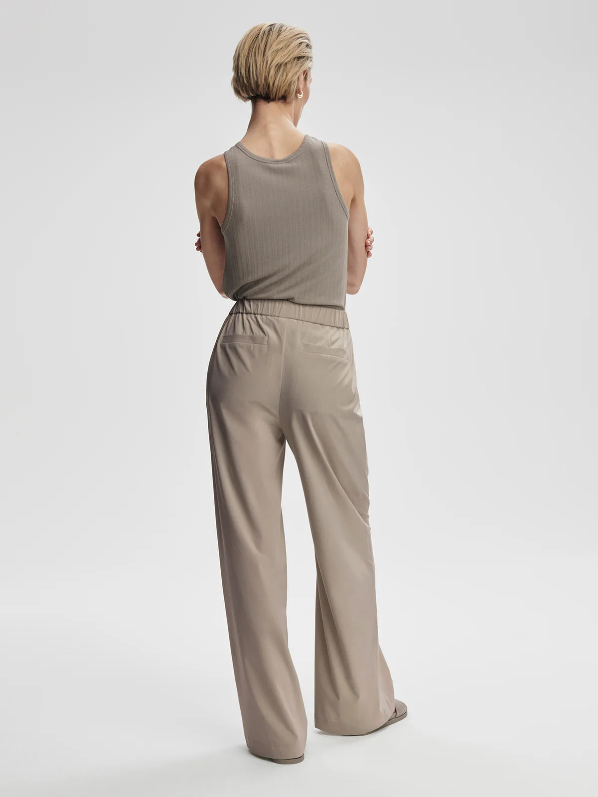 Kayson Wide Leg Pant Taupe 29.5"