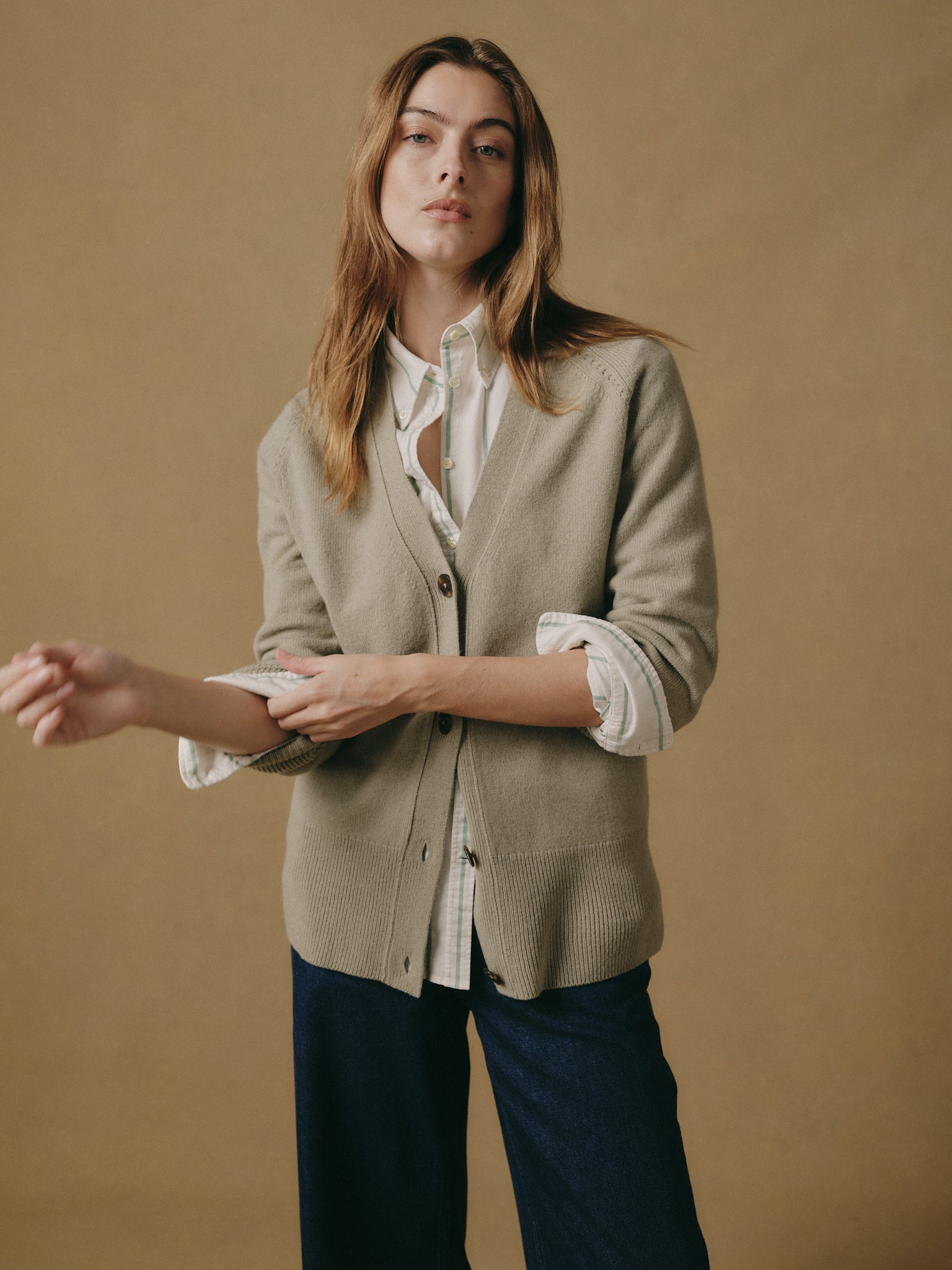 Wool Cashmere Blend Cardigan