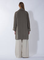 ICONS Oversized Dark Taupe Wool Coat