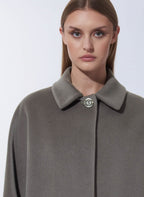 ICONS Oversized Dark Taupe Wool Coat