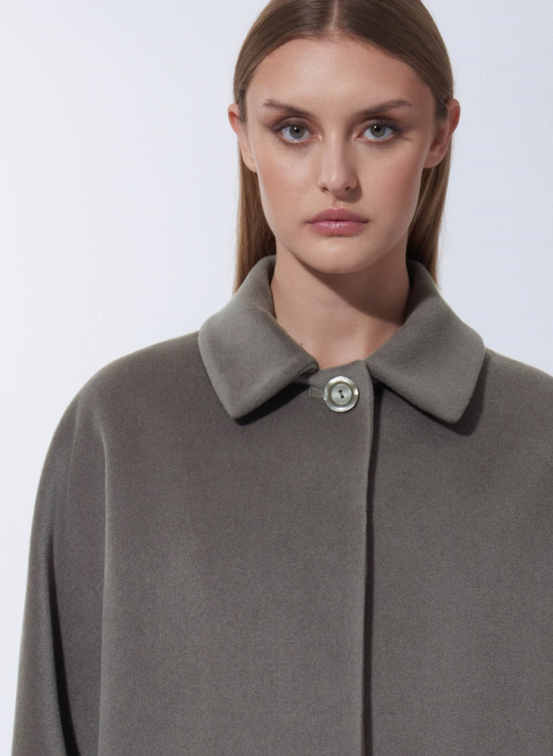 ICONS Oversized Dark Taupe Wool Coat