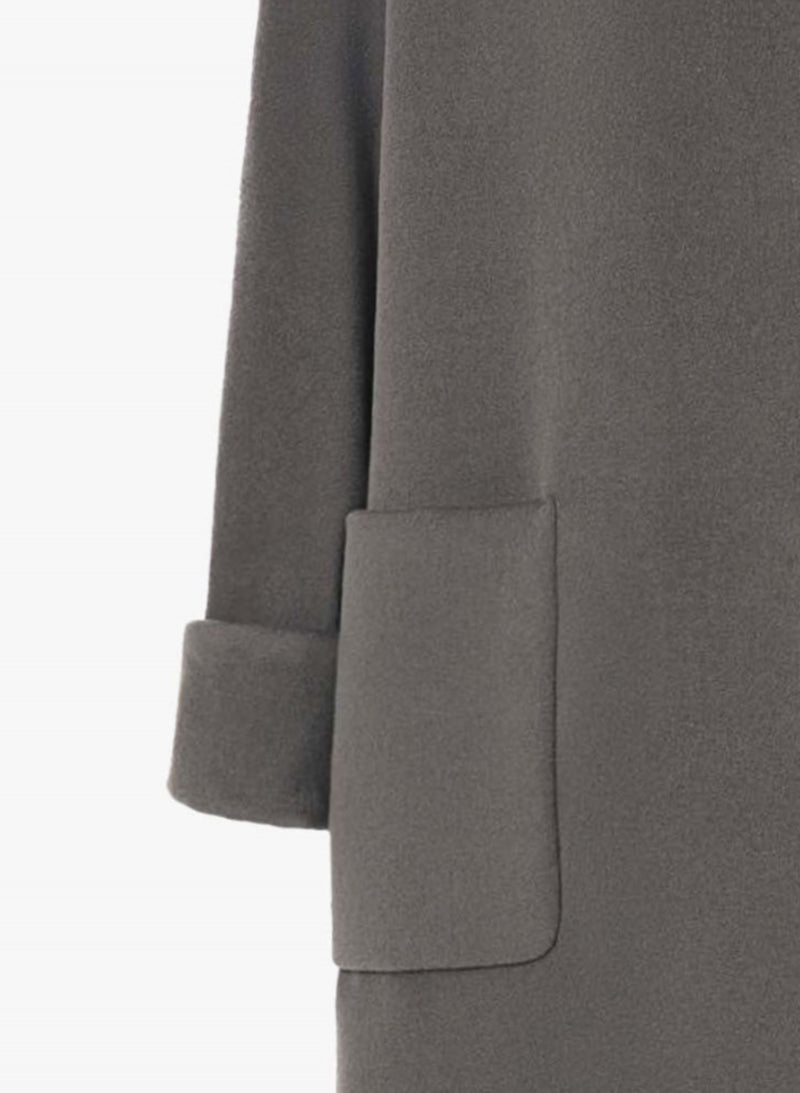 ICONS Oversized Dark Taupe Wool Coat