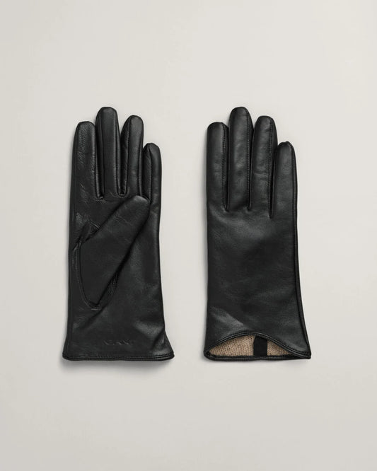GANT Black Leather Gloves